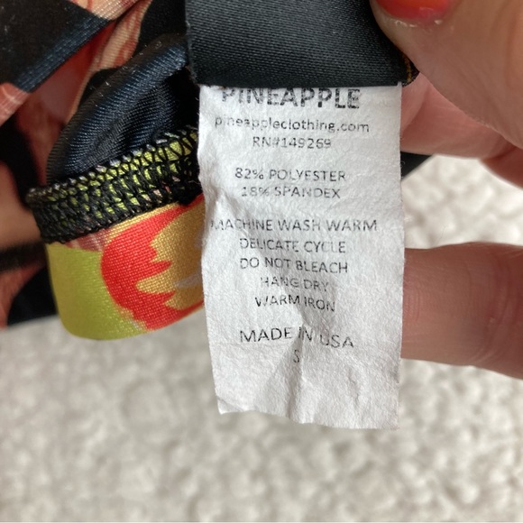 Pineapple Women's animal print floral sports bra, Sz S - Picture 7 of 12